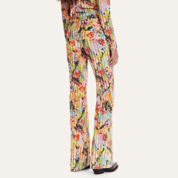 Stine Goya Andy Flare Pants Abstract Floral retro hippie Size XS - Picture 2 of 8